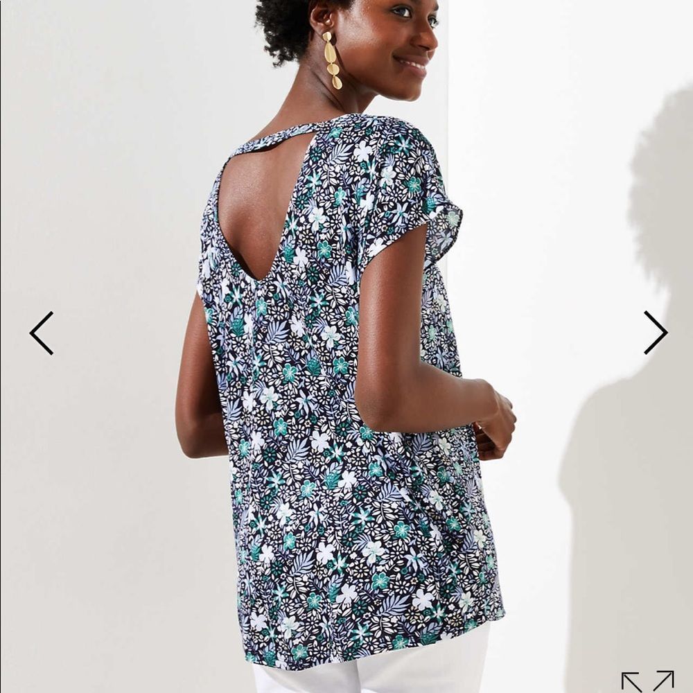 LOFT Floral Bar Back Top